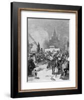 Burning of Hus-Alphonse Mucha-Framed Art Print