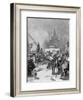 Burning of Hus-Alphonse Mucha-Framed Art Print