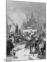 Burning of Hus-Alphonse Mucha-Mounted Art Print