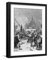 Burning of Hus-Alphonse Mucha-Framed Art Print