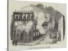Burning of Irwell Buildings, Manchester-null-Stretched Canvas