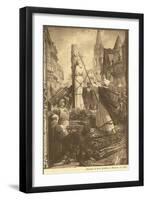 Burning of Jeanne d'Arc-null-Framed Art Print