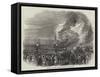 Burning of the Adelphi Theatre, at Glasgow-null-Framed Stretched Canvas