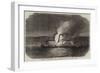 Burning of the American River Steamer Isaac Newton on Her Way from New York to Albany-null-Framed Giclee Print