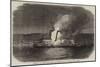 Burning of the American River Steamer Isaac Newton on Her Way from New York to Albany-null-Mounted Giclee Print