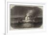 Burning of the American River Steamer Isaac Newton on Her Way from New York to Albany-null-Framed Giclee Print