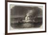 Burning of the American River Steamer Isaac Newton on Her Way from New York to Albany-null-Framed Giclee Print