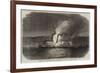 Burning of the American River Steamer Isaac Newton on Her Way from New York to Albany-null-Framed Giclee Print