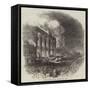 Burning of the Bowery Theatre, New York-null-Framed Stretched Canvas