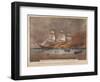 Burning of the Clipper Ship, 'Golden Light'-Currier & Ives-Framed Giclee Print