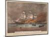 Burning of the Clipper Ship, 'Golden Light'-Currier & Ives-Mounted Giclee Print