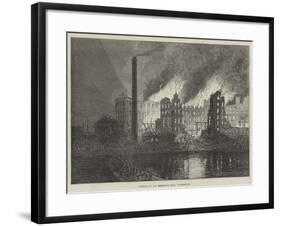 Burning of the Cockhedge Mill, Warrington-null-Framed Giclee Print