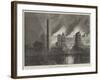 Burning of the Cockhedge Mill, Warrington-null-Framed Giclee Print