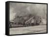 Burning of the Cold-Storage Warehouse-null-Framed Stretched Canvas