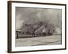 Burning of the Cold-Storage Warehouse-null-Framed Photographic Print