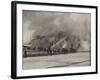 Burning of the Cold-Storage Warehouse-null-Framed Photographic Print