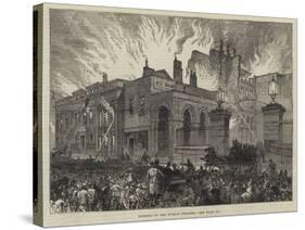 Burning of the Dublin Theatre-Charles Robinson-Stretched Canvas