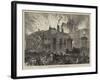 Burning of the Dublin Theatre-Charles Robinson-Framed Giclee Print