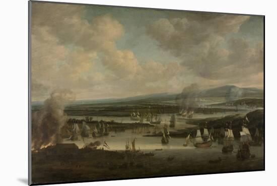 Burning of the English Fleet at Chatham, June 1667, 1667-78-Willem Schellinks-Mounted Giclee Print