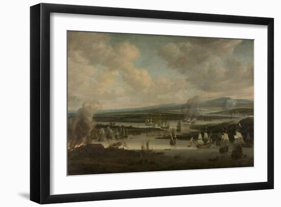 Burning of the English Fleet at Chatham-Willem Schellinks-Framed Art Print