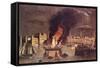 Burning of the Frigate 'Philadelphia', in the Harbour of Tripoli on 16th February 1804-null-Framed Stretched Canvas