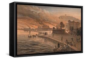 Burning of the Government Buildings at Kertch, 9th June 1855, 1856-Thomas Picken-Framed Stretched Canvas