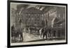Burning of the House of Representatives at Brussels-null-Framed Giclee Print