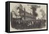 Burning of the Houses of Assembly, at Montreal-null-Framed Stretched Canvas