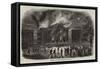 Burning of the Jersey Theatre-null-Framed Stretched Canvas