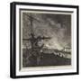 Burning of the Landing-Stage at Liverpool-Charles Robinson-Framed Giclee Print