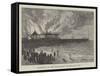 Burning of the Lowestoft Promenade Pier-null-Framed Stretched Canvas