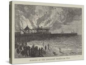 Burning of the Lowestoft Promenade Pier-null-Stretched Canvas