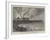 Burning of the Lowestoft Promenade Pier-null-Framed Giclee Print