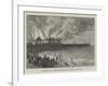 Burning of the Lowestoft Promenade Pier-null-Framed Giclee Print
