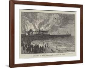 Burning of the Lowestoft Promenade Pier-null-Framed Giclee Print