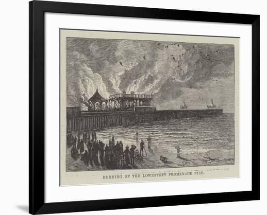 Burning of the Lowestoft Promenade Pier-null-Framed Giclee Print