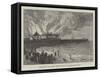 Burning of the Lowestoft Promenade Pier-null-Framed Stretched Canvas