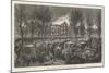 Burning of the Lunatic Asylum at Montreal, Canada-null-Mounted Giclee Print