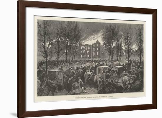 Burning of the Lunatic Asylum at Montreal, Canada-null-Framed Giclee Print