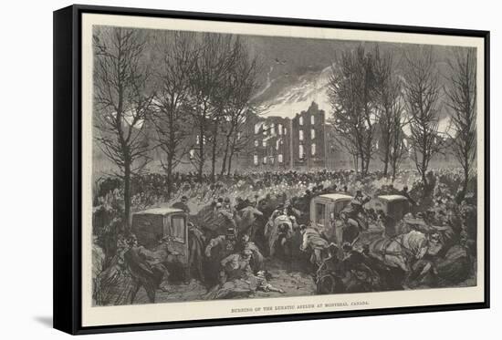 Burning of the Lunatic Asylum at Montreal, Canada-null-Framed Stretched Canvas