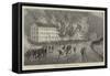 Burning of the Lunatic Asylum at St Pons, Nice-null-Framed Stretched Canvas