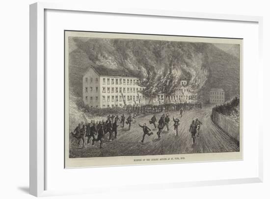 Burning of the Lunatic Asylum at St Pons, Nice-null-Framed Giclee Print