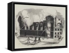 Burning of the Manchester Theatre Royal-null-Framed Stretched Canvas