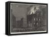 Burning of the Market-House at Kingston, Canada West-null-Framed Stretched Canvas