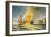 Burning Of The Philadelphia-Cdr. Eric C. C. Tufnell-Framed Art Print