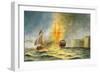 Burning Of The Philadelphia-Cdr. Eric C. C. Tufnell-Framed Art Print