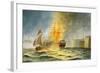 Burning Of The Philadelphia-Cdr. Eric C. C. Tufnell-Framed Art Print