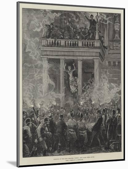 Burning of the Ring Theatre, Vienna, How Some Were Saved-null-Mounted Giclee Print