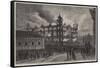 Burning of the Sailors Home at Liverpool-Richard Principal Leitch-Framed Stretched Canvas