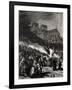 Burning of the Templars, Illustration from "L'Histoire de France" by Jules Michelet-Daniel Urrabieta Vierge-Framed Giclee Print